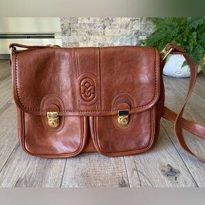 Marino Orlandi Brown Leather Crossbody Bag